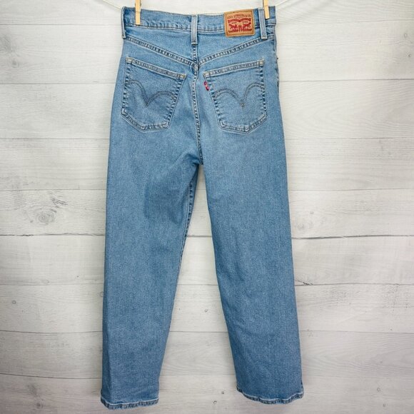 Levi’s Ribcage Straight Ankle Jeans Womens 27x27 Button Fly Denim High Rise - Picture 6 of 15